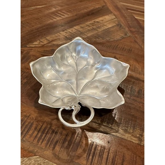 EP Brass Germany WMF IKORA Grape Leaf Candy Dish Silver Plated 6 1/4" VINTAGE - Picture 1 of 2